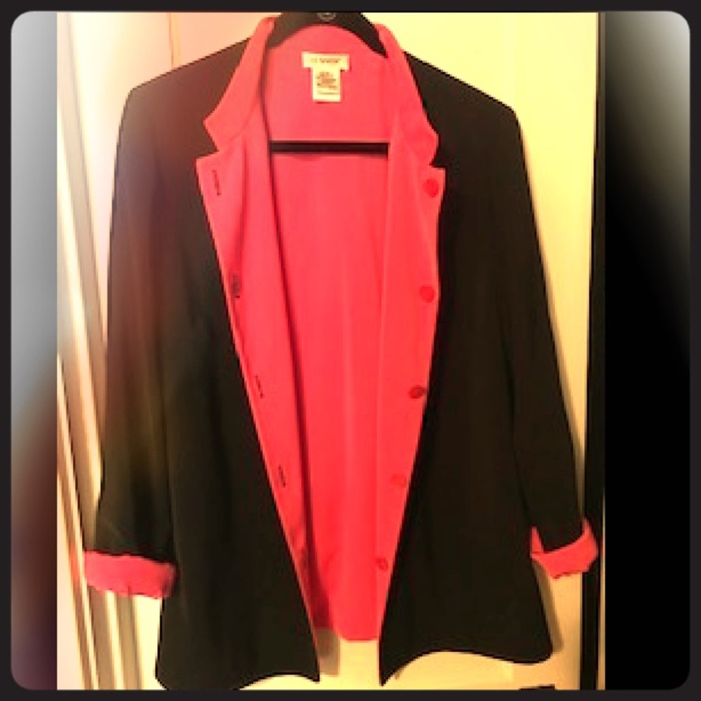 Like New Reversible Black and Pink Blazer.